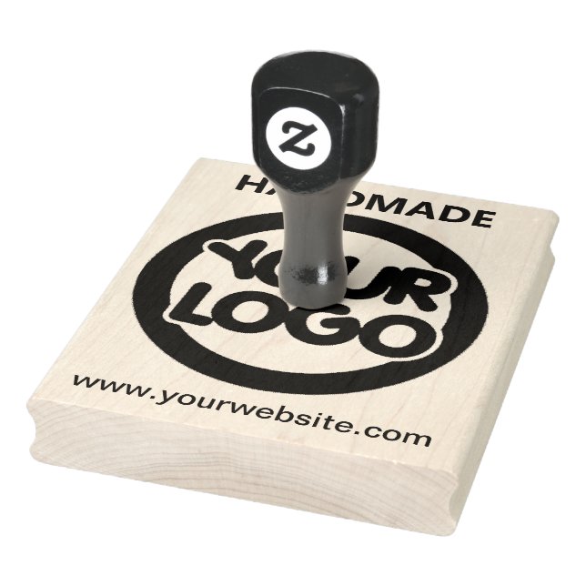 Handmade  Custom Business Logo Rubber Stamp (Stamp)