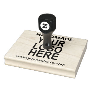 Handmade  Custom Business Logo Rubber Stamp