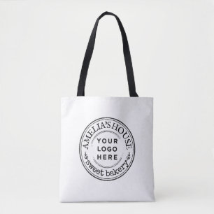 Handmade Custom Business Logo Rustic Tote Bag
