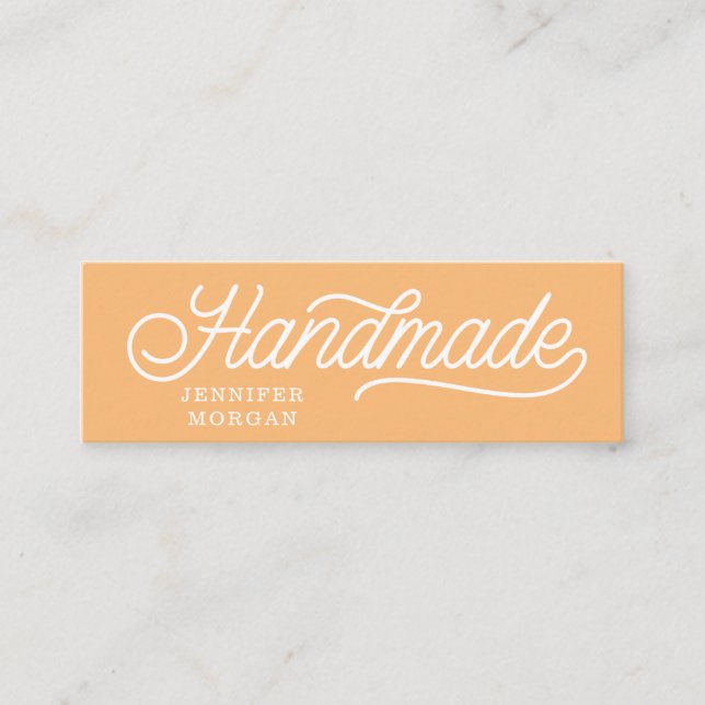 handmade cute script elegant  business card (Front)