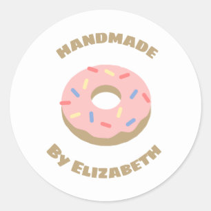 Handmade Doughnuts Classic Round Sticker