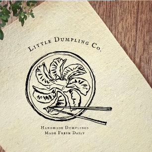 Handmade Dumplings Food Branding Rubber Stamp