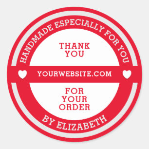 Handmade especially for you classic round sticker