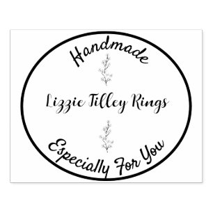 Handmade Especially For You. Editable Rubber Stamp