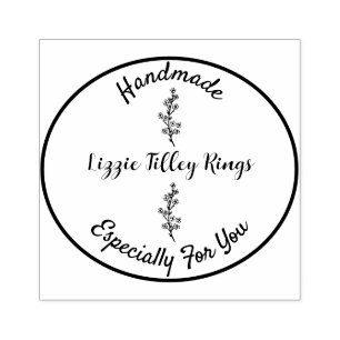 Handmade Especially For You. Editable Rubber Stamp