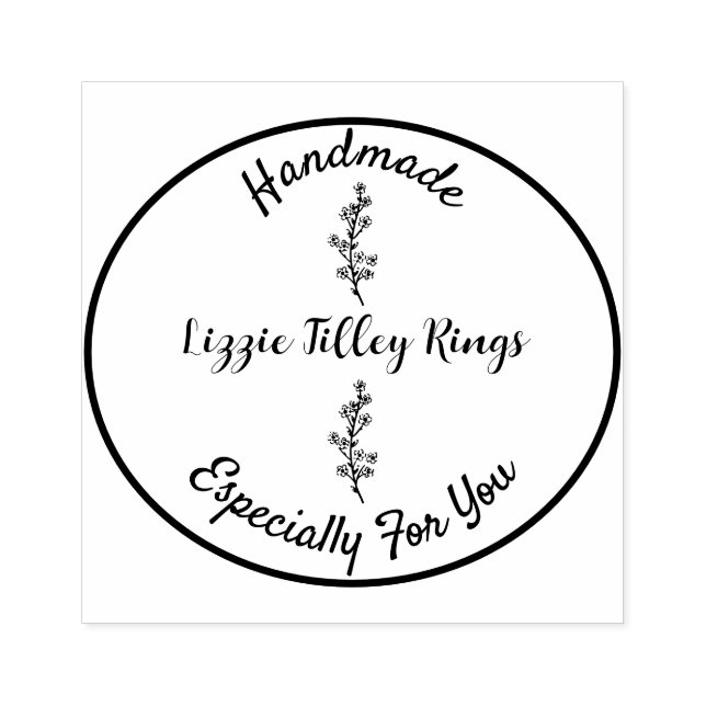 Handmade Especially For You. Editable Rubber Stamp (Imprint)