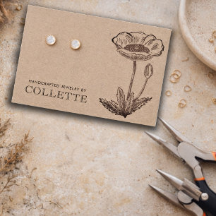 Handmade Flower Kraft Cardstock Earring Jewelry