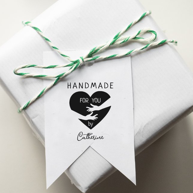 Handmade for you by (custom name)   rubber stamp (Creator Uploaded)