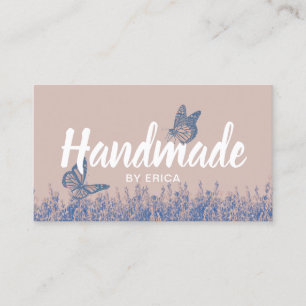 Handmade Gift Pastel Pink Vintage Floral Business Card