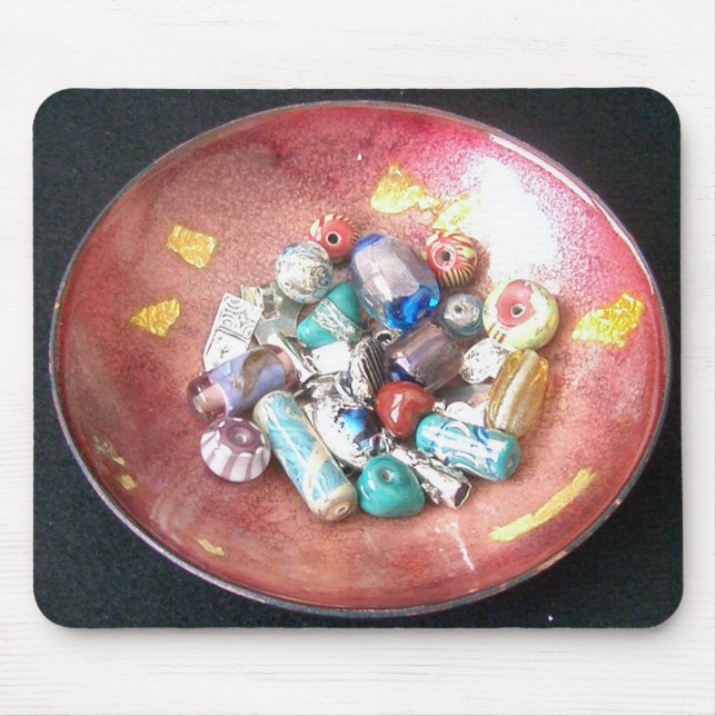 Handmade Glass Beads Mouse Pad (Front)