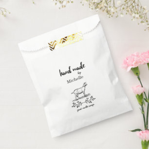 Handmade Goat Milk Soap Personalised Monogram Favour Bag