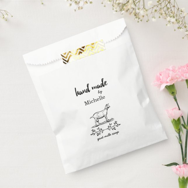 Handmade Goat Milk Soap Personalised Monogram Favour Bag (Sealed)