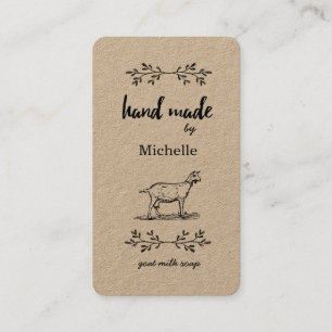 Handmade Goat Milk Soap Rustic Business Card