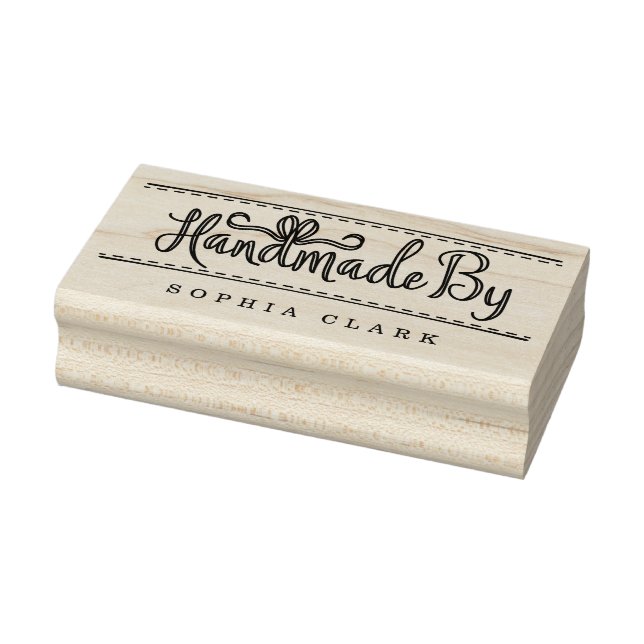 Handmade Handcrafted Ribbon & Sewing Tailor Rubber Stamp (Stamp)