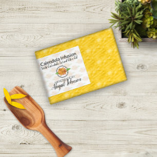 Handmade   Homemade Calendula Soap   Scrub Label
