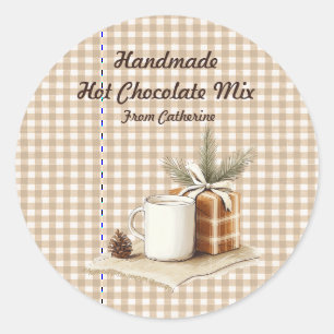 Handmade Hot Chocolate Mix Rustic Christmas Labels
