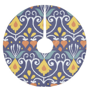 Handmade Ikat: Ethnic Boho Fabric Brushed Polyester Tree Skirt