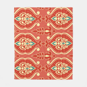 Handmade Ikat: Ethnic Boho Fabric Fleece Blanket