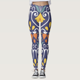 Handmade Ikat: Ethnic Boho Fabric Leggings