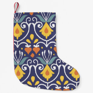 Handmade Ikat: Ethnic Boho Fabric Small Christmas Stocking