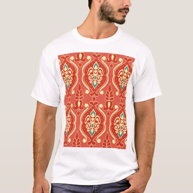 Handmade Ikat: Ethnic Boho Fabric T-Shirt (Front)