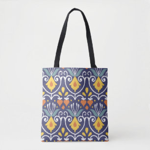 Handmade Ikat: Ethnic Boho Fabric Tote Bag