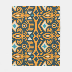 Handmade Ikat: ethnic fabric pattern Fleece Blanket