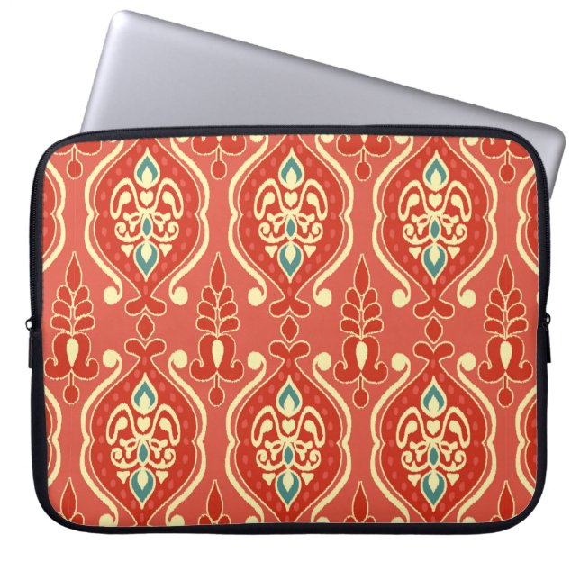 Handmade Ikat fabric. Ethnic seamless pattern. Asi Laptop Sleeve (Front)