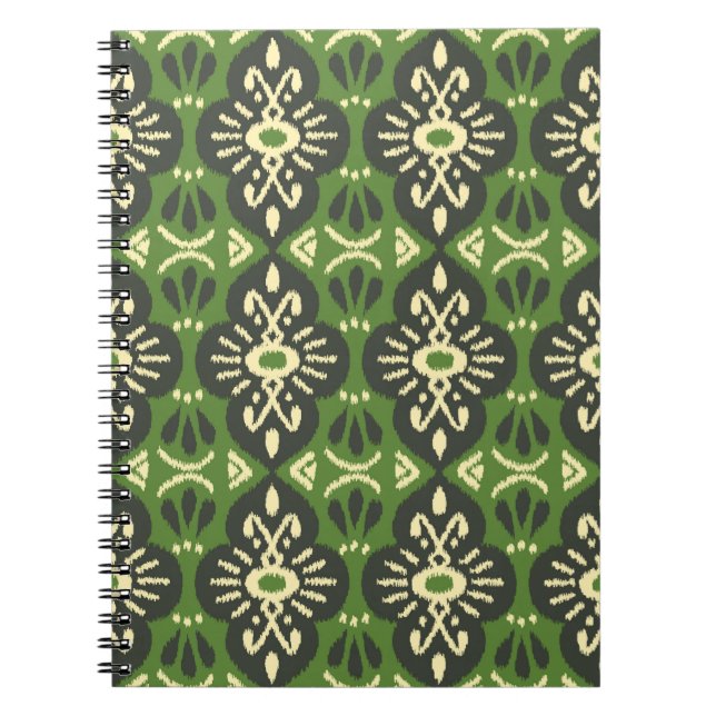 Handmade Ikat fabric. Ethnic seamless pattern. Asi Notebook (Front)