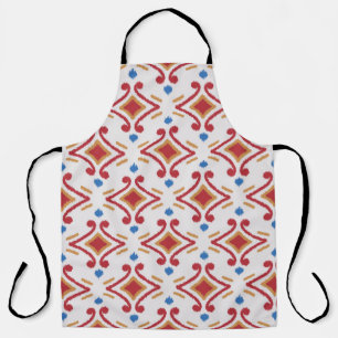 Handmade Ikat fabric. Ethnic seamless pattern. Azt Apron