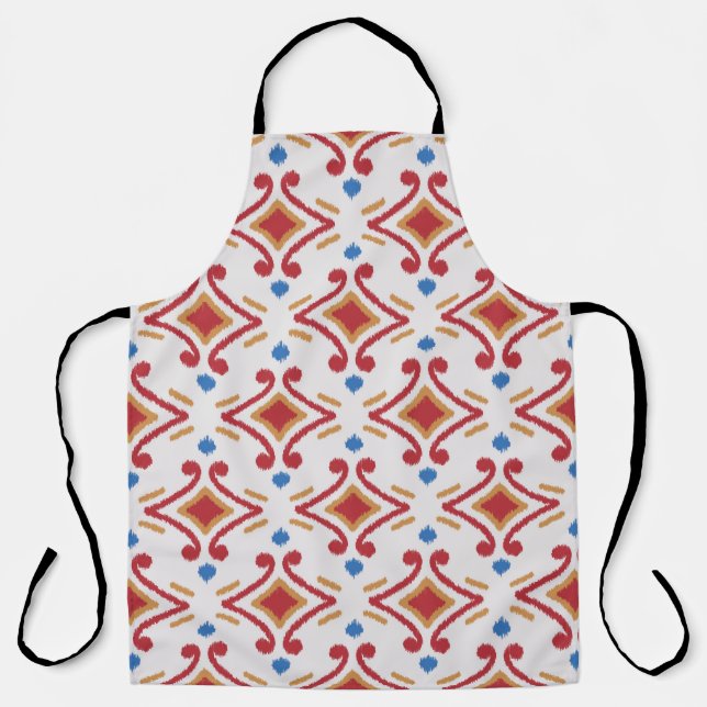 Handmade Ikat fabric. Ethnic seamless pattern. Azt Apron (Front)