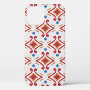 Handmade Ikat fabric. Ethnic seamless pattern. Azt iPhone 12 Case