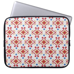 Handmade Ikat fabric. Ethnic seamless pattern. Azt Laptop Sleeve