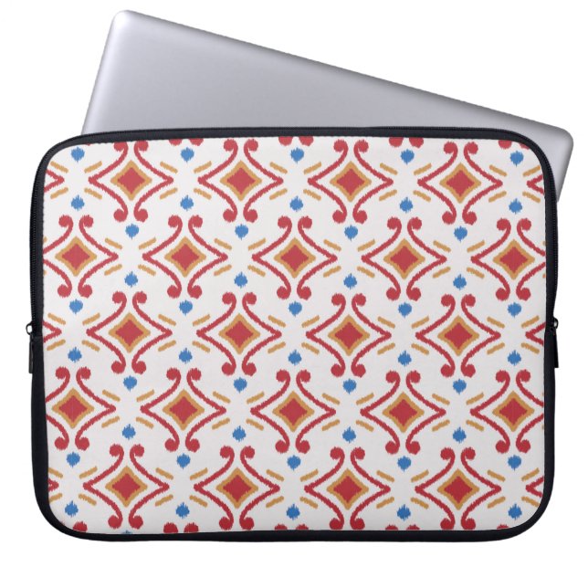 Handmade Ikat fabric. Ethnic seamless pattern. Azt Laptop Sleeve (Front)