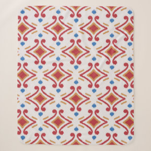 Handmade Ikat fabric. Ethnic seamless pattern. Azt Sherpa Blanket