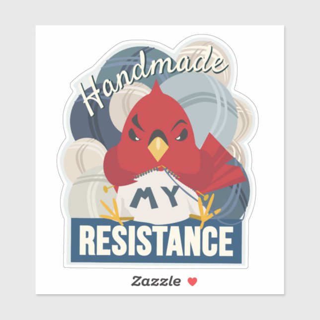 Handmade is My Resistance-Blue Contour sticker (Sheet)