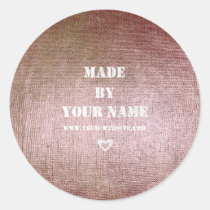 Handmade Just For You Made With Love Brush Classic Round Sticker