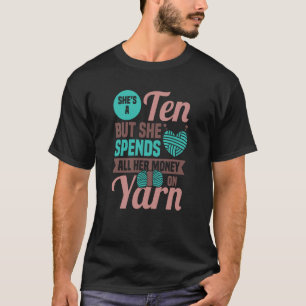 Handmade Knit Knitting Crochet Saying T-Shirt