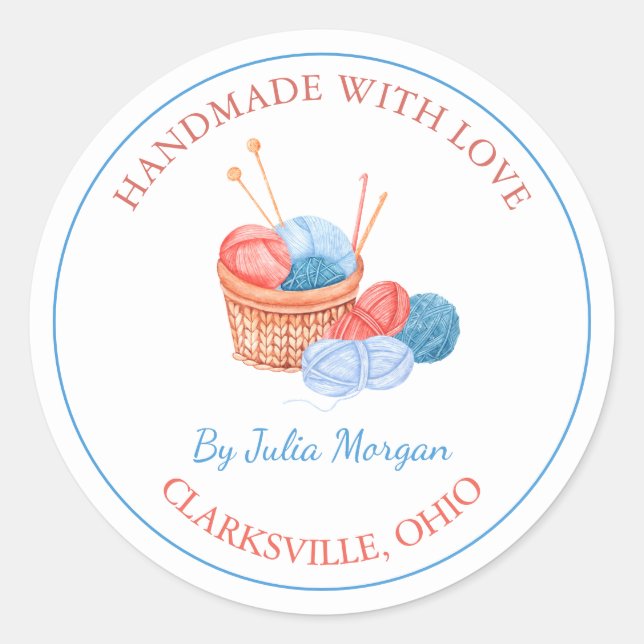 Handmade knit Label (Front)