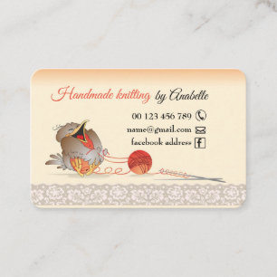 Handmade knitting business card