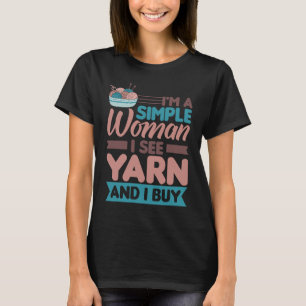 Handmade Knitting Funny Knitting Crochet Saying T-Shirt
