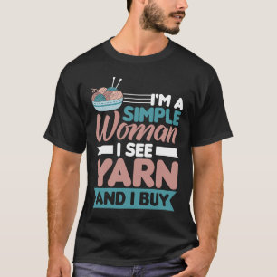 Handmade Knitting Knitting Crochet Saying T-Shirt