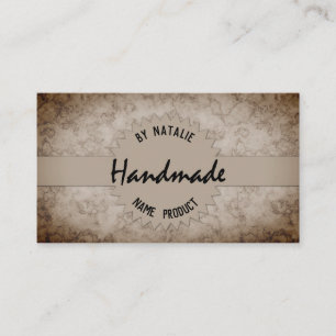 Handmade, Kraft, Kraft paper, vintage Business Card