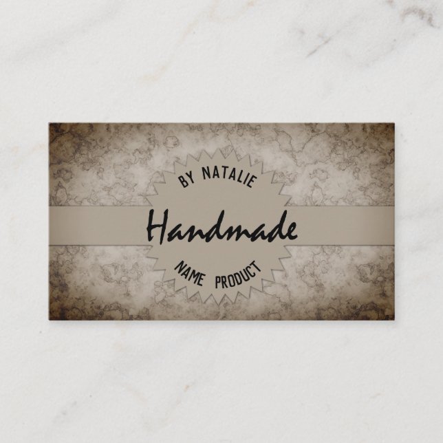 Handmade, Kraft, Kraft paper, vintage Business Card (Front)