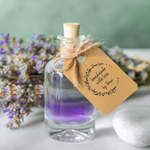 Handmade Lavender Hearts Wreath Self-inking Stamp