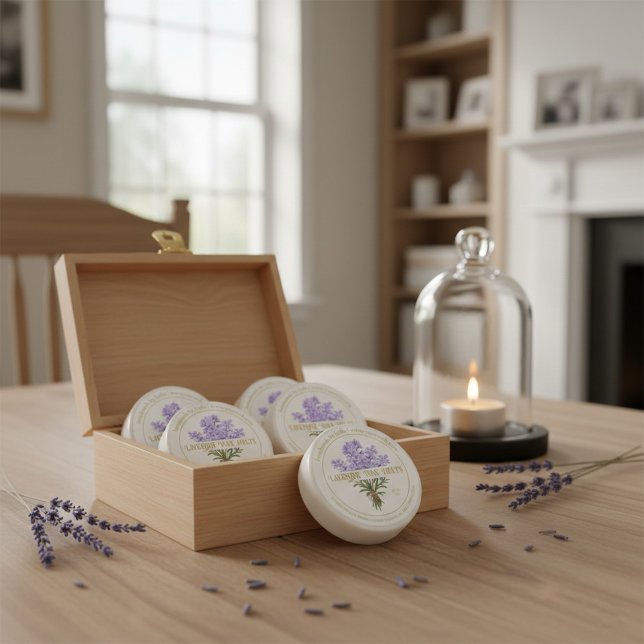 Handmade Lavender Wax Melts Round Sticker (Creator Uploaded)