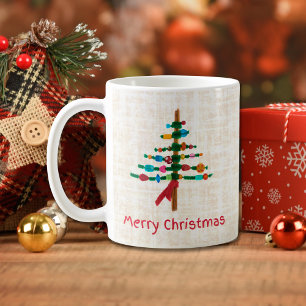 Handmade Linen Christmas Trees – Festive Gift Coffee Mug