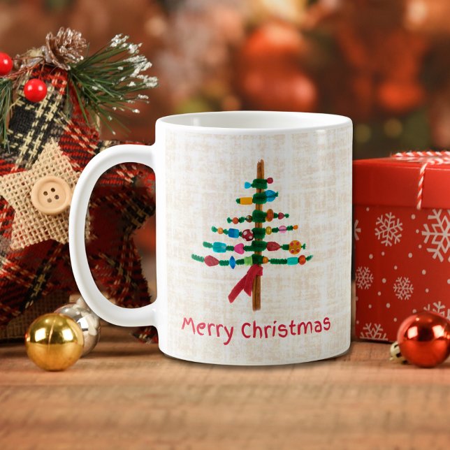 Handmade Linen Christmas Trees – Festive Gift Coffee Mug (Creator Uploaded)