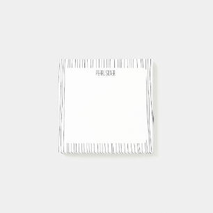 Handmade Lines CUSTOM Chic Monogram Personalised  Post-it Notes