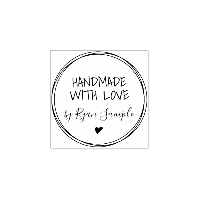 Handmade love rubber stamp (Imprint)